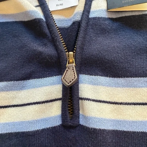 BROOKS BROTHERS NWT Supima Cotton Collection quarter zip pullover size XL - Picture 3 of 5